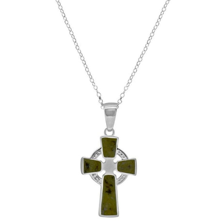 JCW-61601 Connemara Marble Celtic Cross Necklace Creative Irish Gifts

