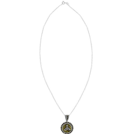 JCW-70043 Silver Celtic Trinity Necklace with Moissanite Stones Creative Irish Gifts Chain

