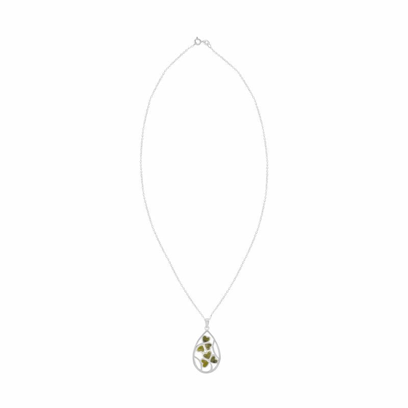Connemara Marble Shamrock Necklace - Creative Irish Gifts