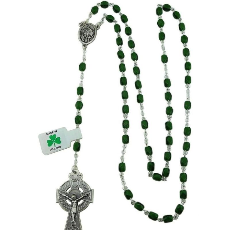 JCW-G2180 Ceramic Beads Little Irish Rosary with Cross Creative Irish Gifts
