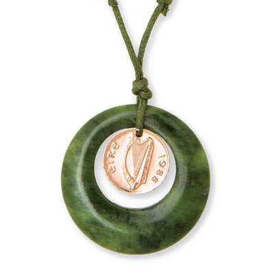 Irish Penny Connemara Marble Necklace - Creative Irish Gifts