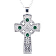 Irish High Cross Necklace with Green Stones - Creative Irish Gifts