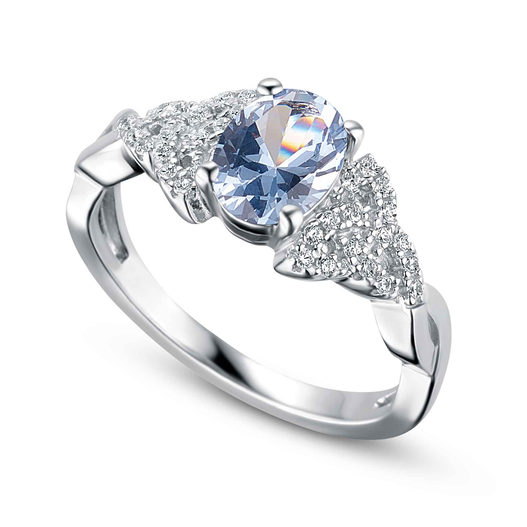 Birthstone Trinity Knot Ring