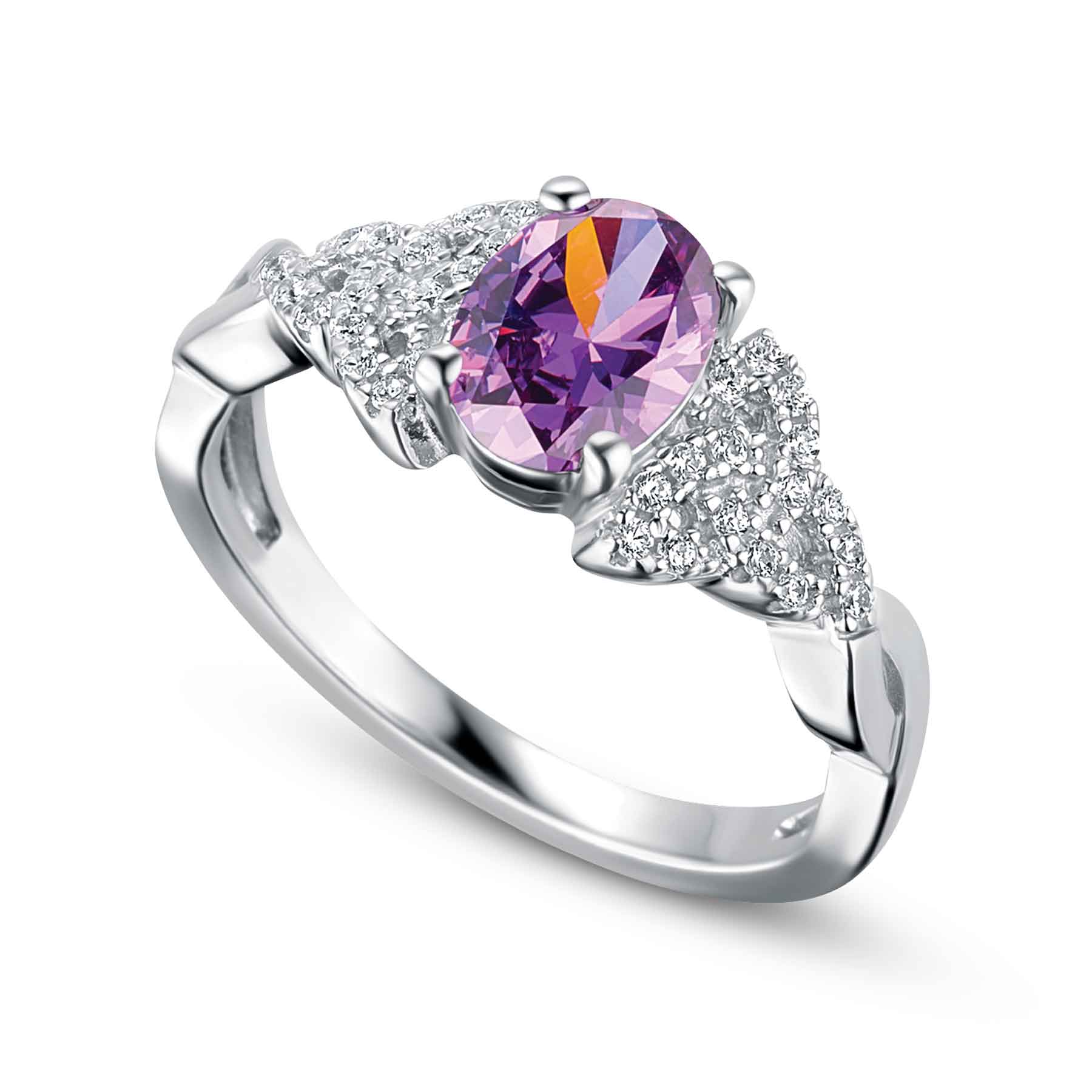 Birthstone Trinity Knot Ring Birthstone Trinity Knot Ring