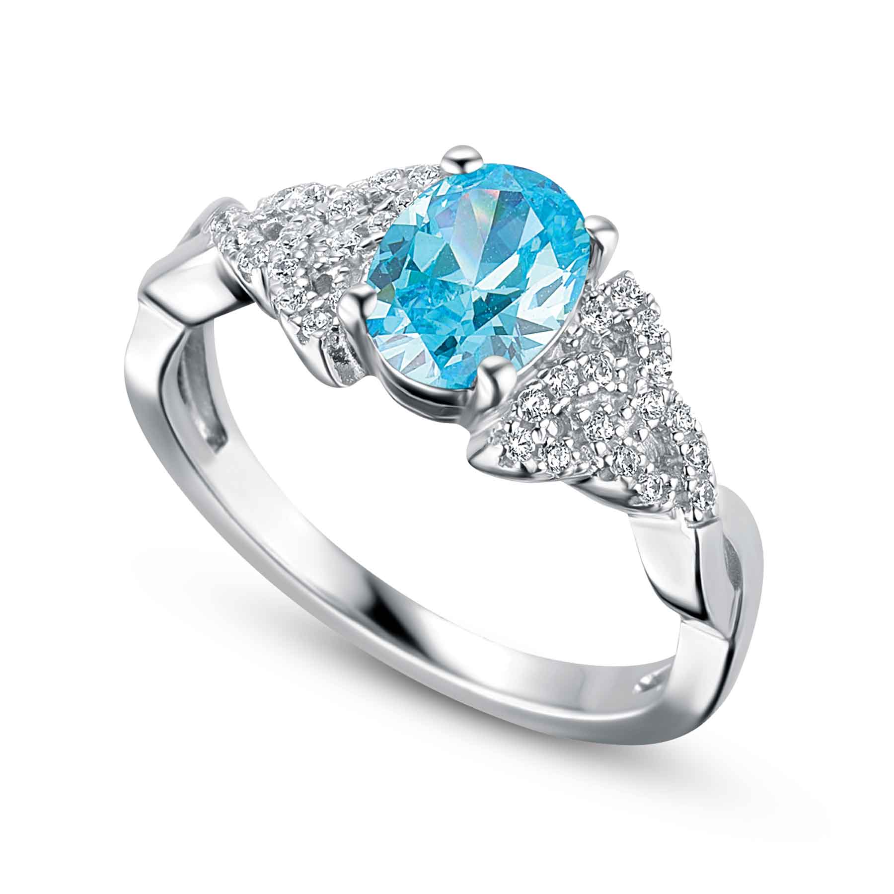 Birthstone Trinity Knot Ring