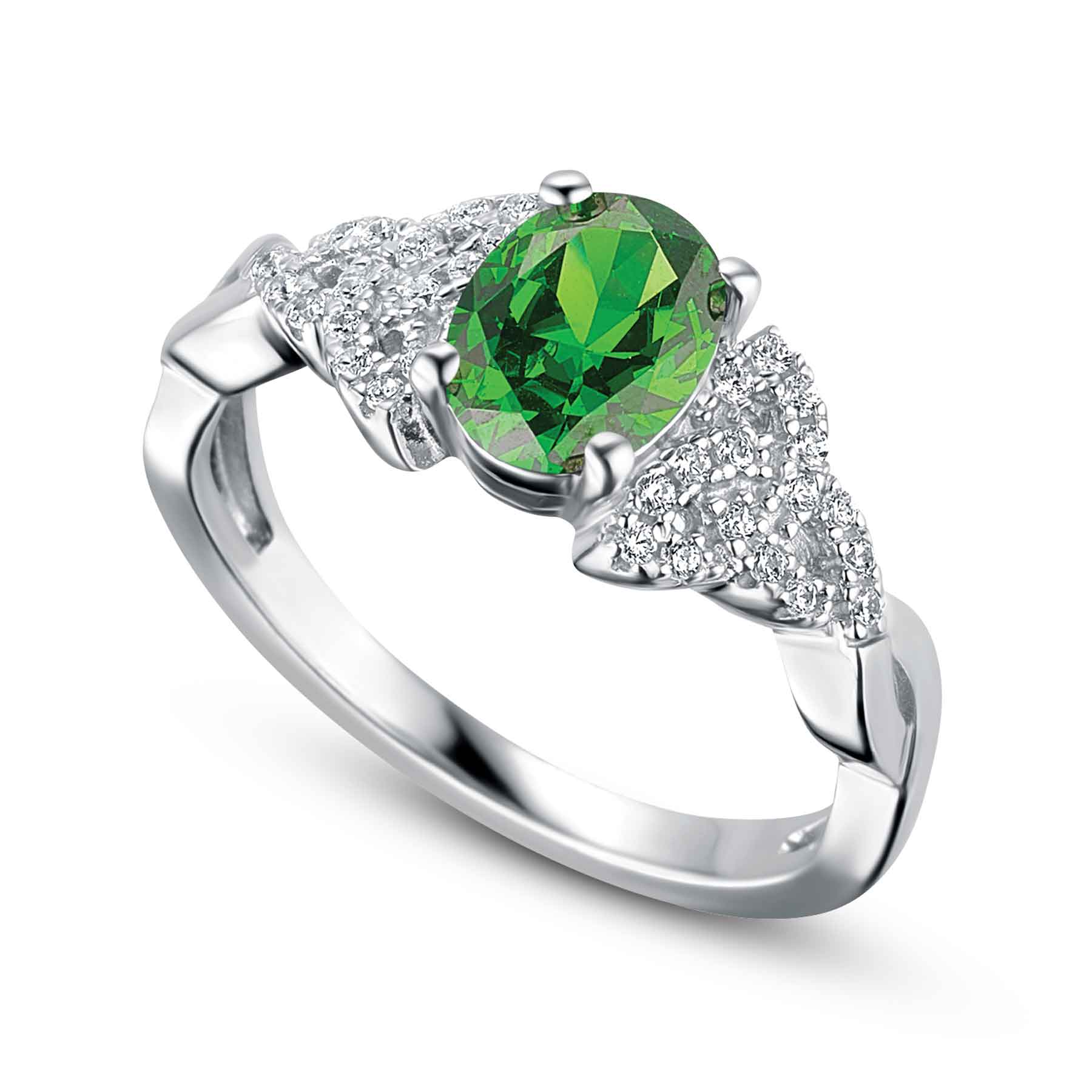 Birthstone Trinity Knot Ring
