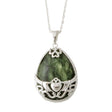 Connemara Marble Claddagh Necklace - Creative Irish Gifts