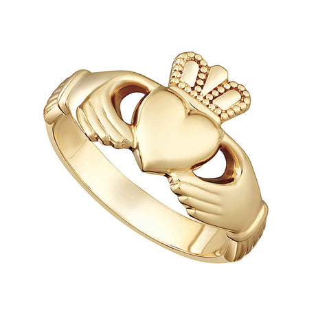 14K Gold Womens Claddagh Ring - Creative Irish Gifts