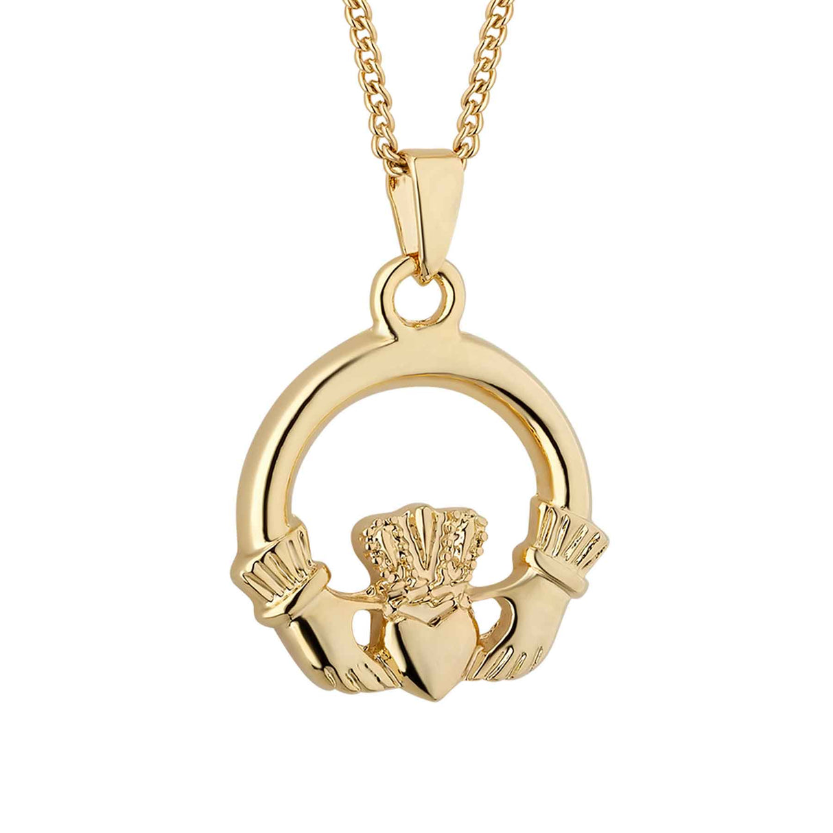 Copy of Sterling Silver Small Claddagh Necklace - Creative Irish Gifts