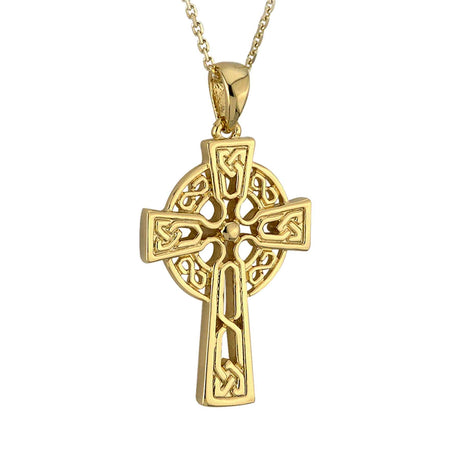 10K Tiny Celtic Cross Necklace - Creative Irish Gifts