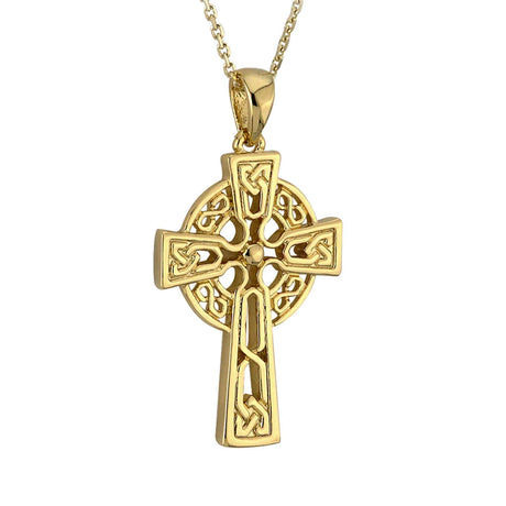 10K Tiny Celtic Cross Necklace - Creative Irish Gifts