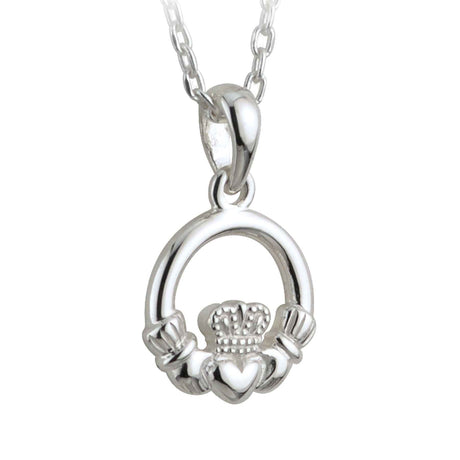 Silver Kids Claddagh Necklace - Creative Irish Gifts