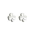Silver Kids Shamrock Stud Earrings - Creative Irish Gifts