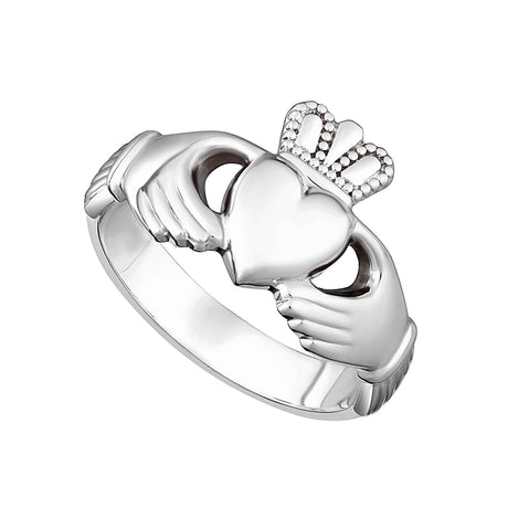 Sterling Silver Men's Heavy Claddagh Ring - Creative Irish Gifts