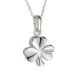 Silver Shiney Shamrock Necklace Studio Creative Irish Gifts