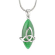 Green Oval Trinity Necklace - Creative Irish Gifts