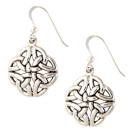 Celtic Knot Quadrata Dangle Earrings - Creative Irish Gifts