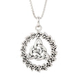 Silver Celtic Triquetra Knotwork Framed Irish Trinity Pendant Necklace - Creative Irish Gifts