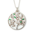 Sterling Silver Celtic Tree of Life Pendant with Gemstones - Creative Irish Gifts