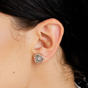 Celtic Claddagh Heart Post Earrings - Creative Irish Gifts