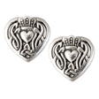 Celtic Claddagh Heart Post Earrings - Creative Irish Gifts