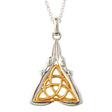 Silver and Gold Goddess Celtic Trinity Pendant Necklace - Creative Irish Gifts