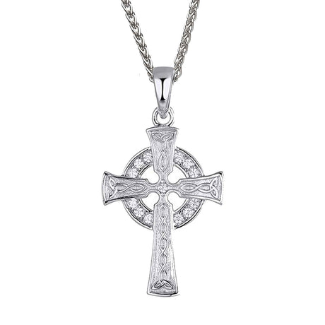 Small Celtic Cross Necklace with Curb Chain - Creative Irish Gifts