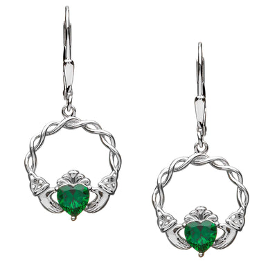 Claddagh Green Drop Earrings - Creative Irish Gifts
