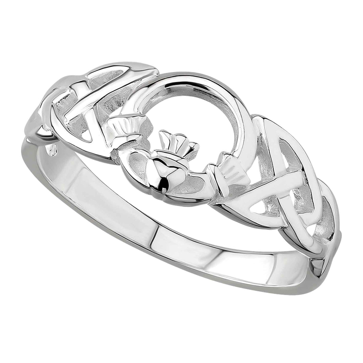 Claddagh and Celtic Weave Ring - Creative Irish Gifts