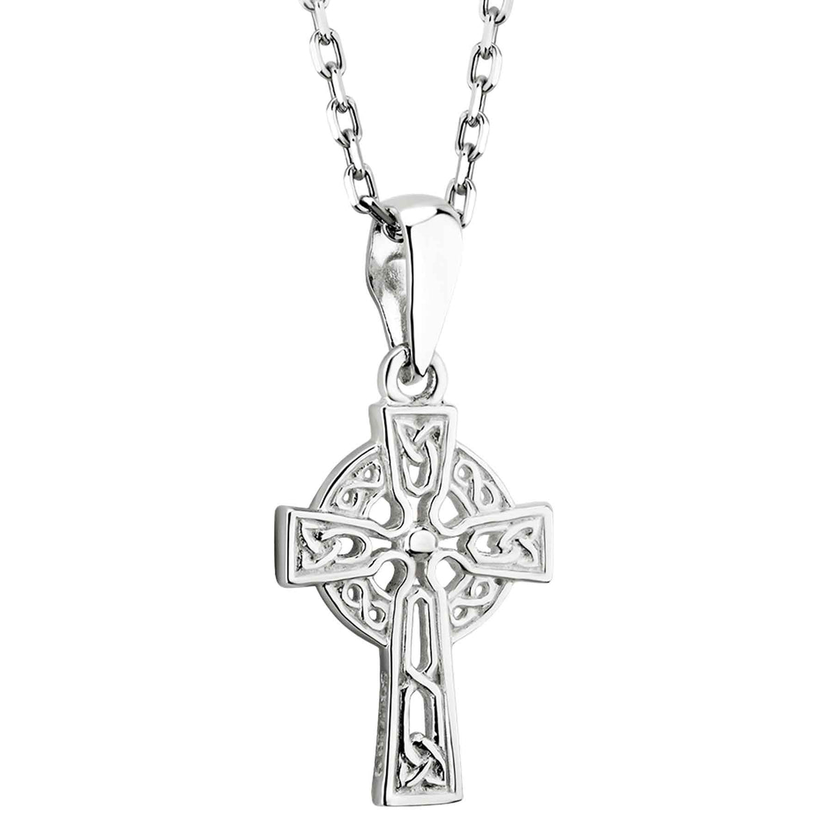 Children's Silver Celtic Cross Necklace Creative Irish Gifts