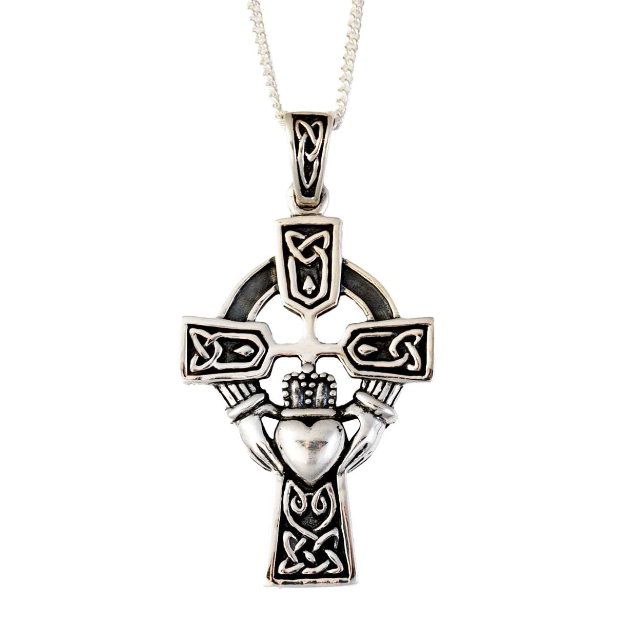 Claddagh Celtic Cross Necklace - Creative Irish Gifts