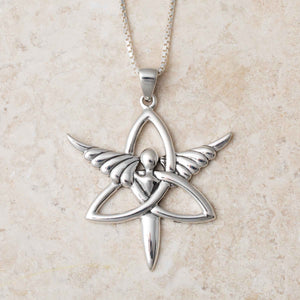 Angel and Trinity Necklace - Creative Irish Gifts