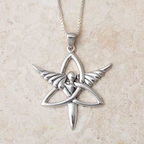 Angel and Trinity Necklace - Creative Irish Gifts