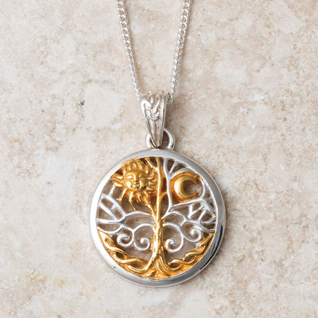 Spirited Tree of Life Necklace- Silver & Gold - Creative Irish Gifts