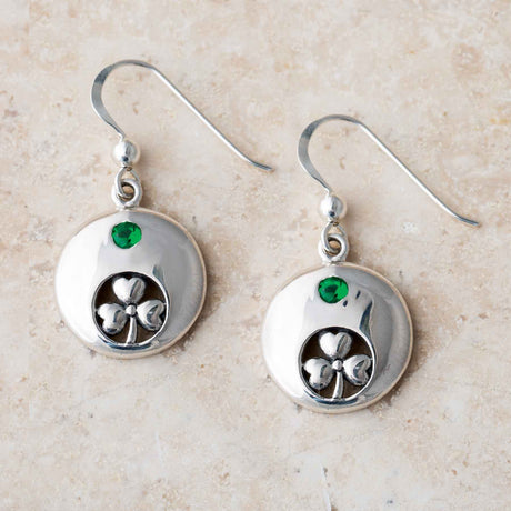 Silver Irish Shamrock Earrings - Creative Irish Gifts