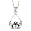Sterling Silver Irish Claddagh Ring Necklace - Creative Irish Gifts
