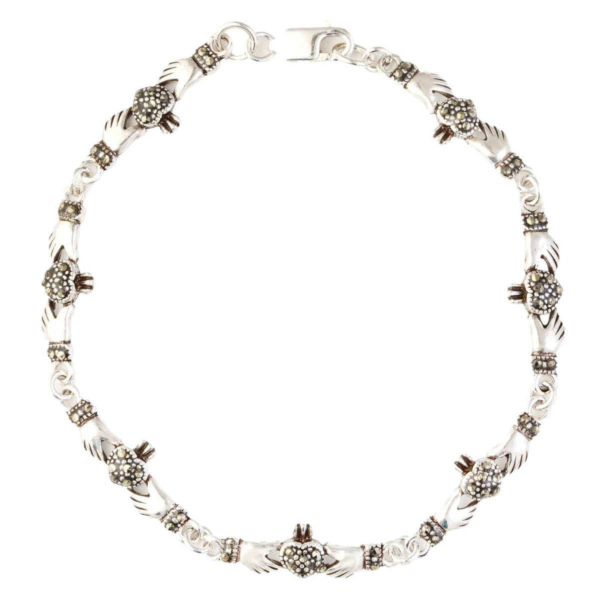 Sterling Silver Irish Claddagh Bracelet - Creative Irish Gifts