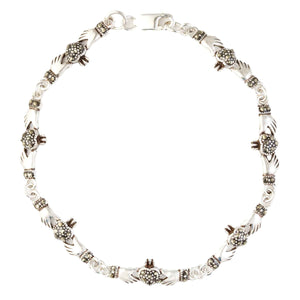 Sterling Silver Irish Claddagh Bracelet - Creative Irish Gifts
