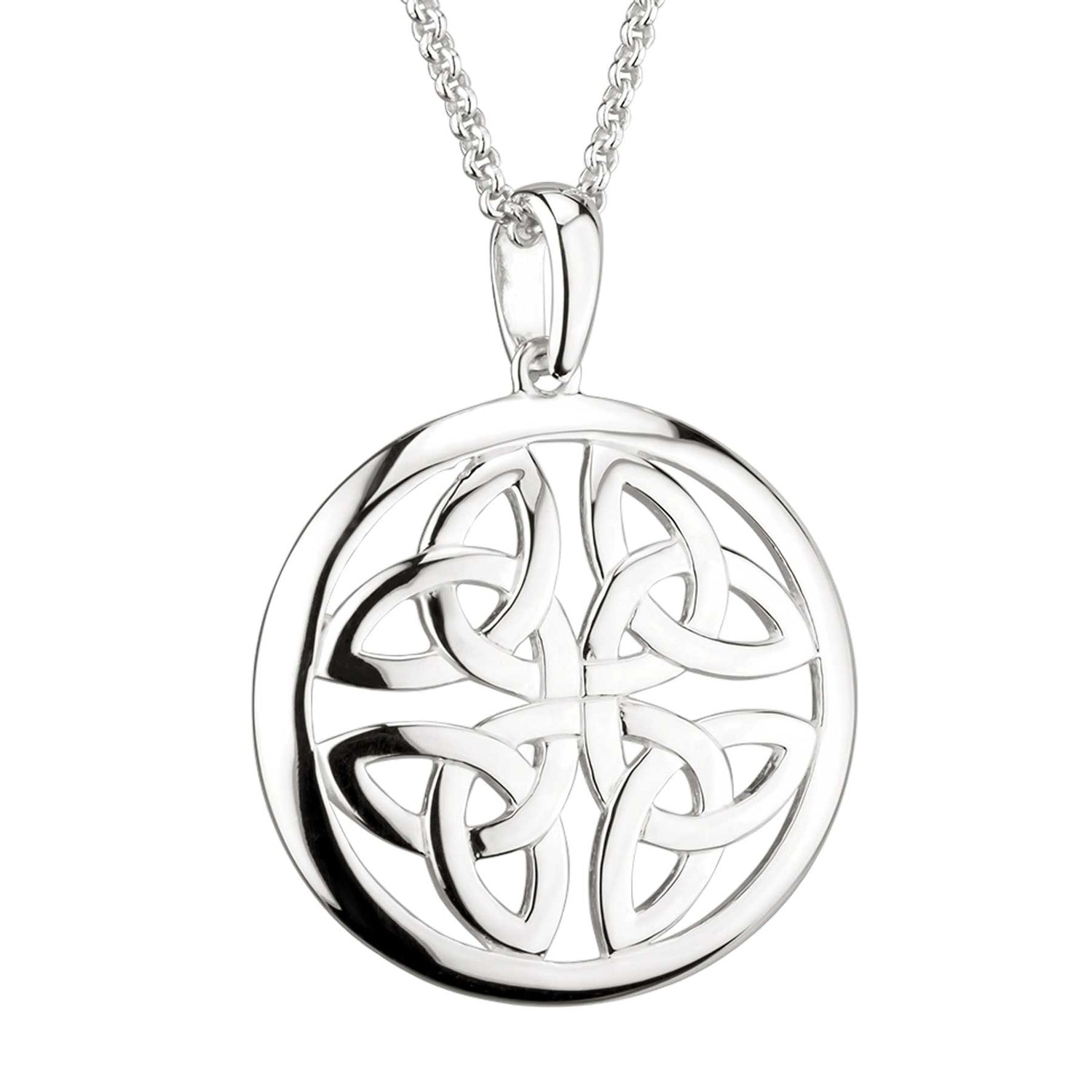 Silver Trinity Knot Circle Necklace Timeless Irish Elegance Creative Irish Gifts