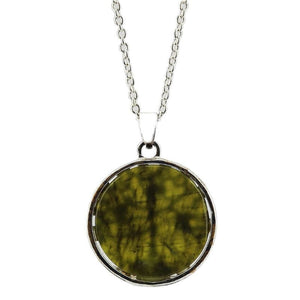 JG883 Silver Celtic Tree of Life Connemara Marble Pendant Back View Creative Irish Gifts.com