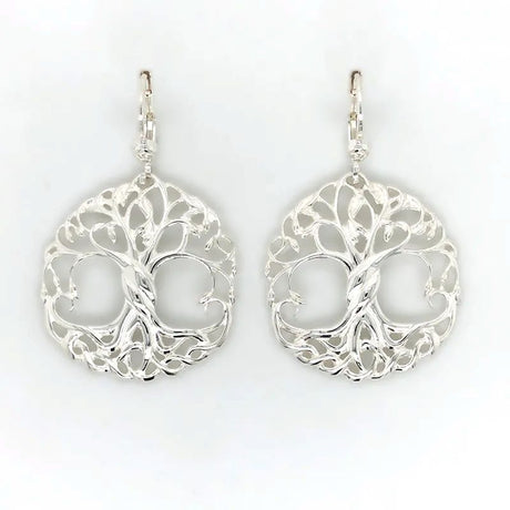 JMH- 7107 Irish Ancestry Tree of Life Silver Earrings  Creative Irish Gifts
