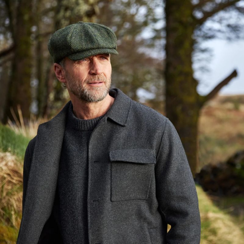 Men's Irish & Scottish Tweed Newsboy Hat Green Lifestyle Creative Irish Gift