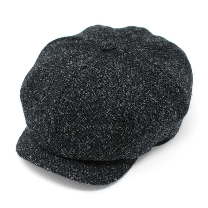Men's Irish & Scottish Tweed Newsboy Hat Charcoal Creative Irish Gift