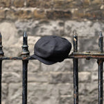 Men's Linen 8-Panel Irish Newsboy Cap Charcoal Creative Irish Gift