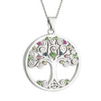 Rhodium Plated Crystal Tree Of Life Necklace - Creative Irish Gifts