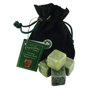 KC904 Genuine Connemara Marble Whiskey Stones, Set of 4 Front Creative Irish gift