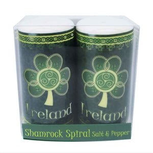 KD509 Celtic Shamrock Salt & Pepper Shakers Box Creative Irish gift