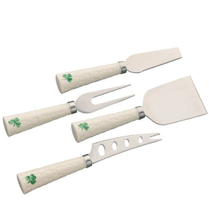 KF602 Belleek Shamrock  Collection Cheese Knives Studio Creative Irish Gifts