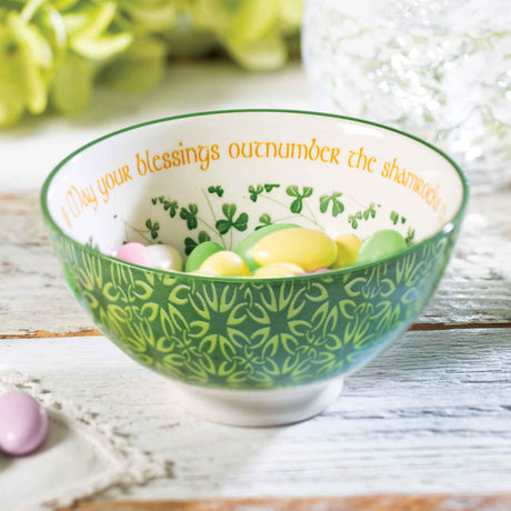 Clara Blessings Shamrock Bowl - Creative Irish Gifts