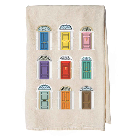 Dublin Doors Tea Towel - Creative Irish Gifts